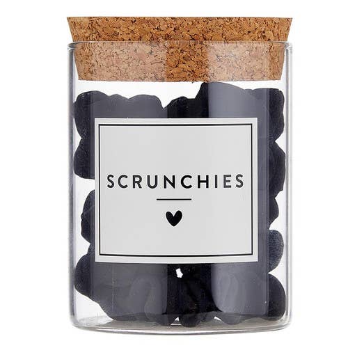 Satin Scrunchies Jar - Black , Blush Ombre or Ivory Ombre
