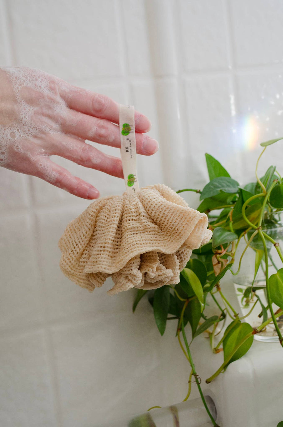 Reusable 100% Cotton Shower Pouf