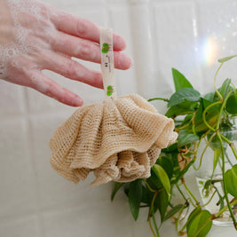 Reusable 100% Cotton Shower Pouf