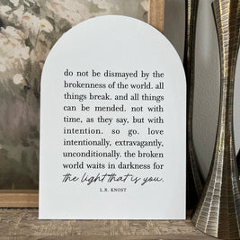 Do Not Be Dismayed Arch: 7.5x10.5