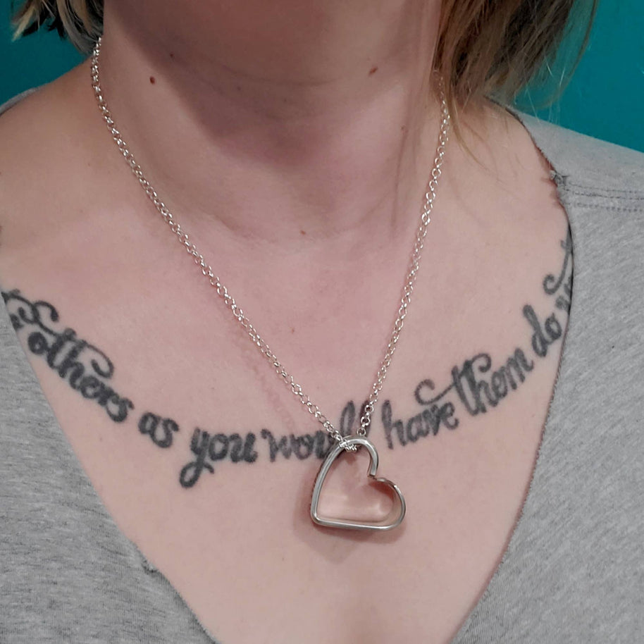 Handmade Upcycled Open Heart Spoon Necklaces