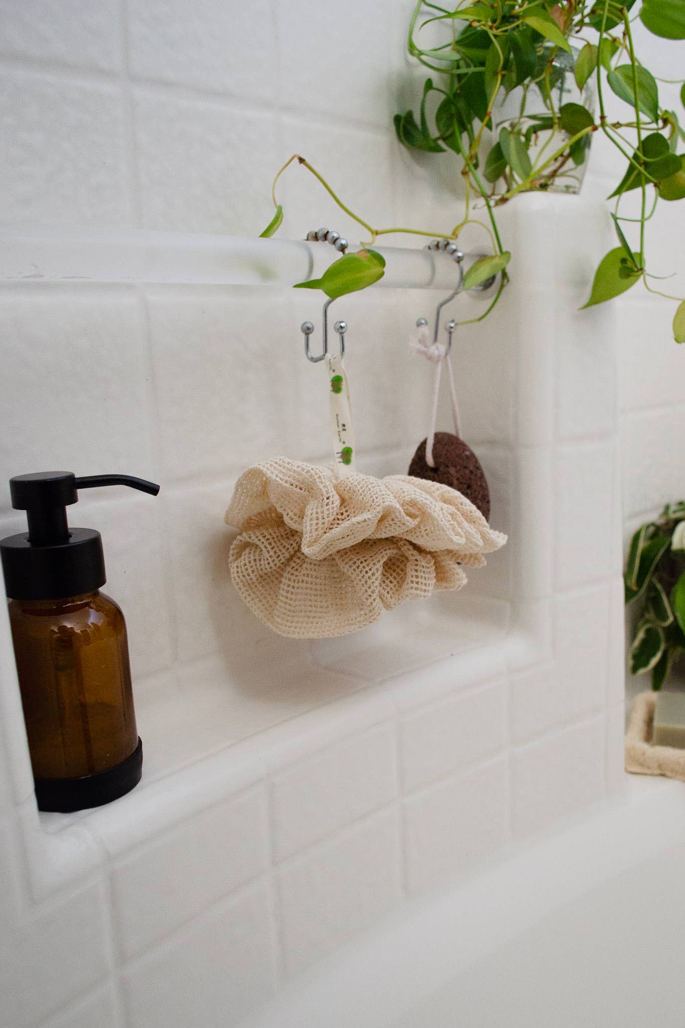 Reusable 100% Cotton Shower Pouf