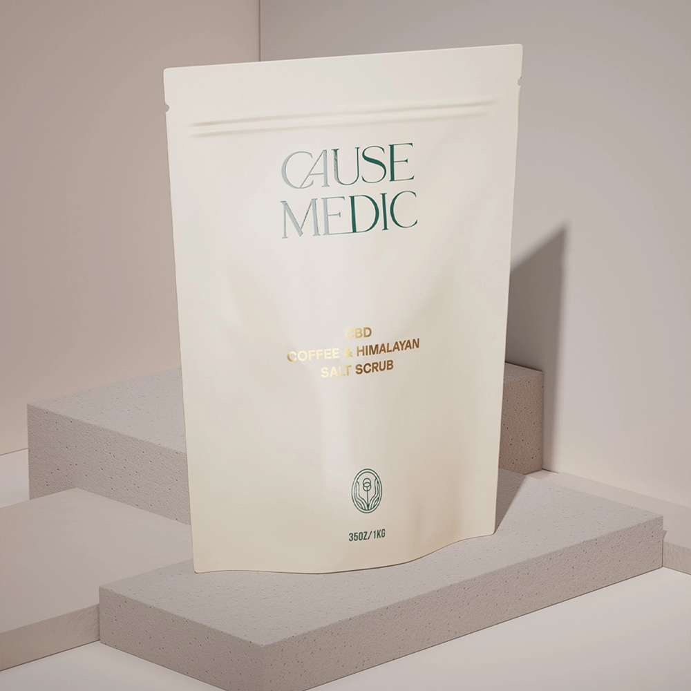 CBD Coffee & Himalayan Salt Scrub: Single Serving (.5oz)