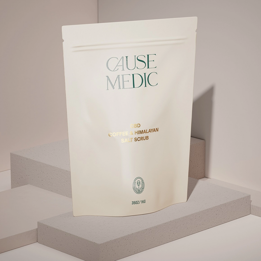 CBD Coffee & Himalayan Salt Scrub: Single Serving (.5oz)