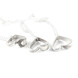 Handmade Upcycled Open Heart Spoon Necklaces