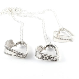 Handmade Upcycled Open Heart Spoon Necklaces