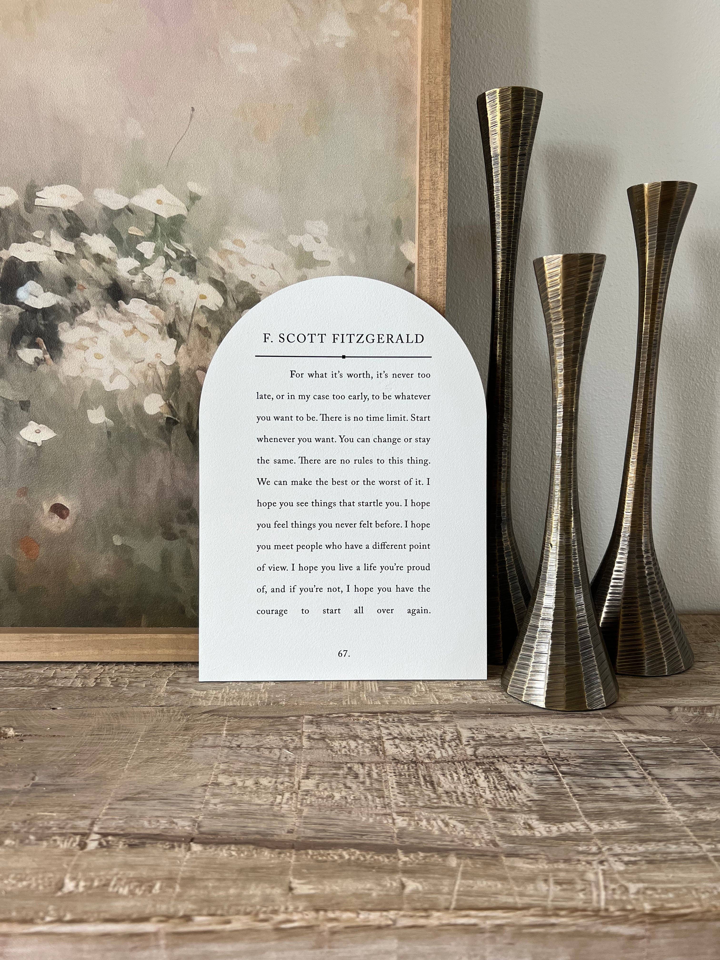 For What It's Worth Arch: 7.5x10.5