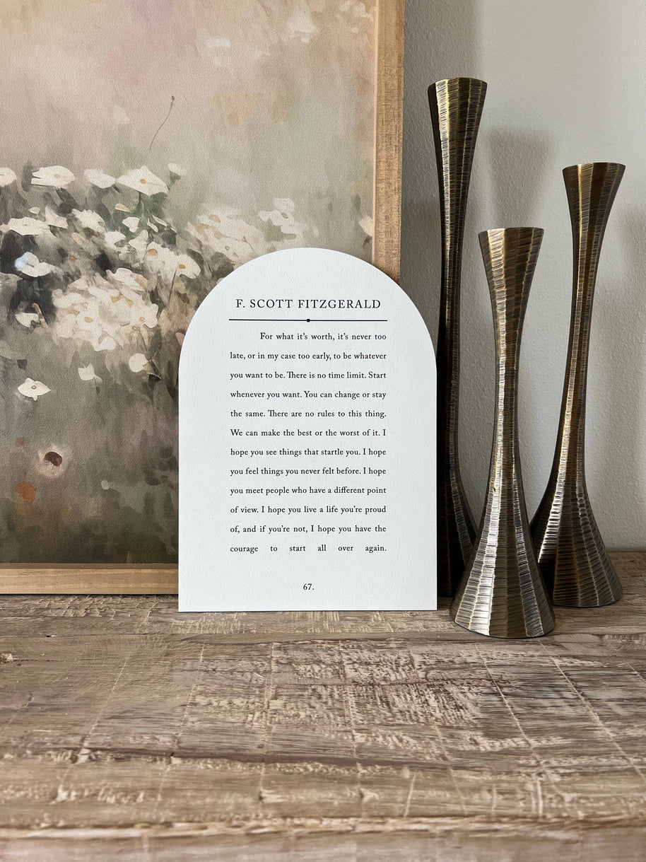 For What It's Worth Arch: 7.5x10.5