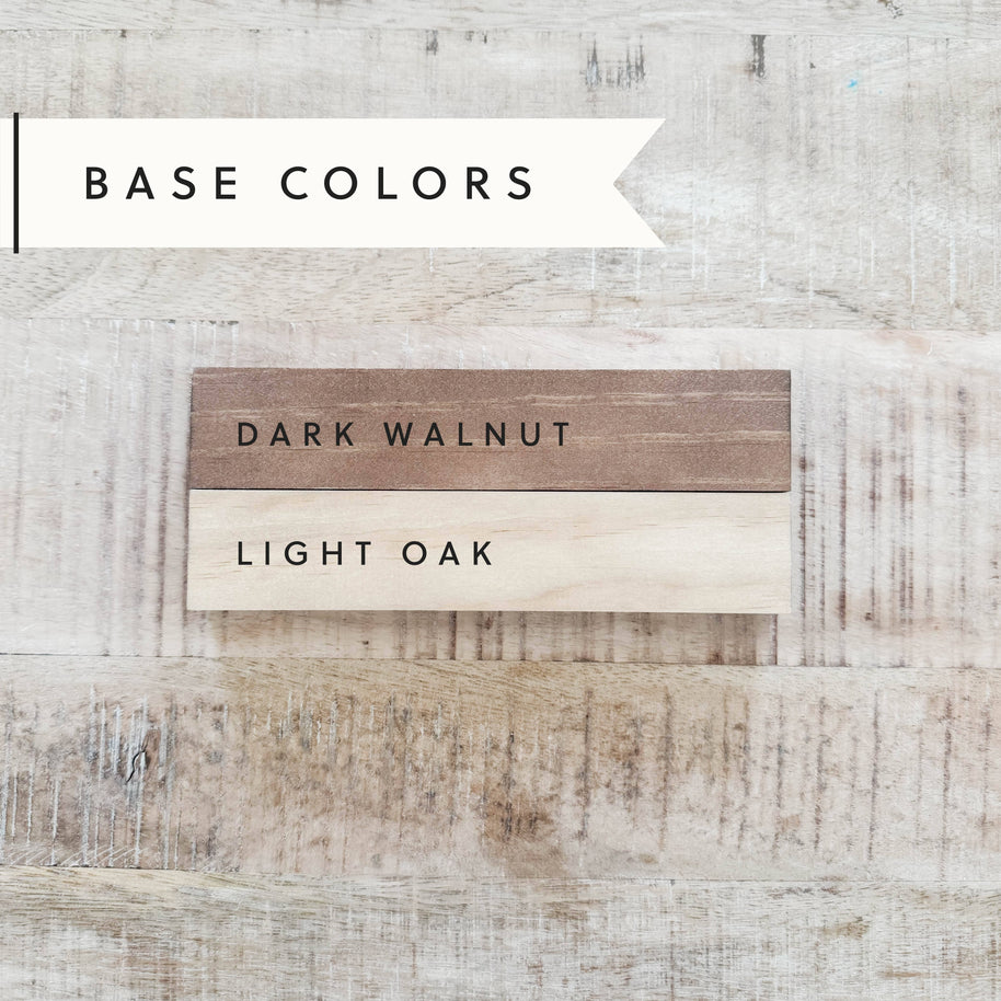 Arch Wood Base *BASE ONLY! Arches Sold Separately*: Light Oak or Dark Walnut / Small