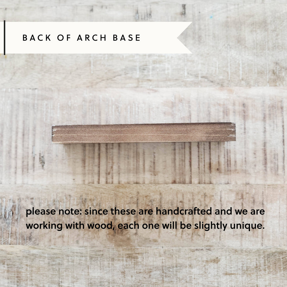 Arch Wood Base *BASE ONLY! Arches Sold Separately*: Light Oak or Dark Walnut / Small