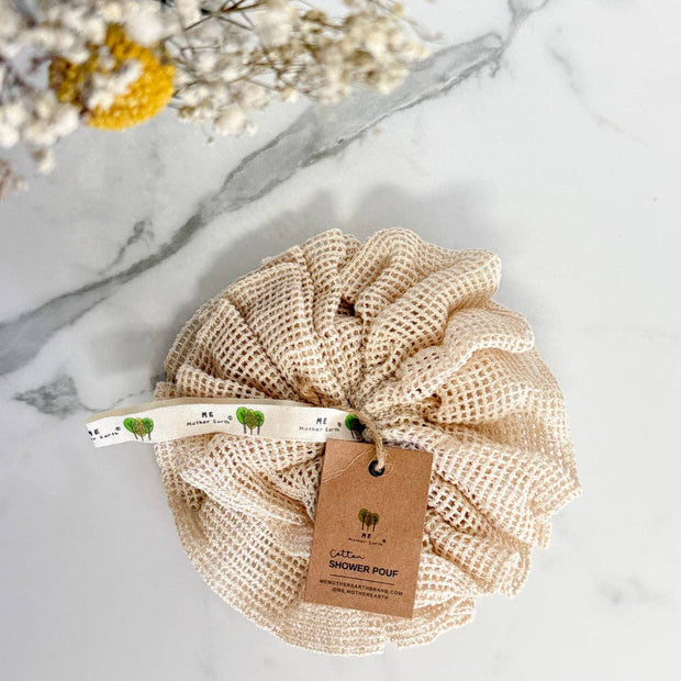 Reusable 100% Cotton Shower Pouf